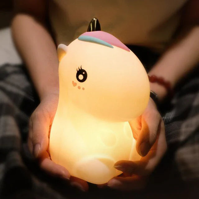 Unicorn Touch Rechargeable Colour Changing Silicone Lamp (Pink) - Kalesh Monk