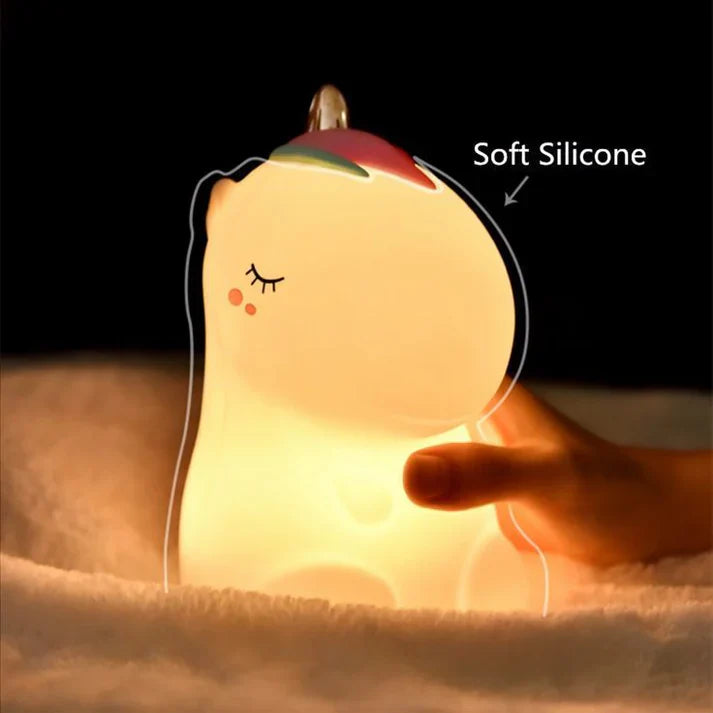 Unicorn Touch Rechargeable Colour Changing Silicone Lamp (Pink) - Kalesh Monk