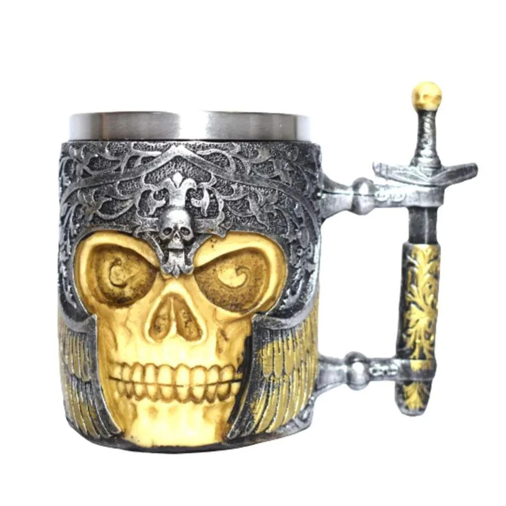 Exquisite Skull Mug 3D Stainless Steel Coffee Mug Tea Cup 400 ml