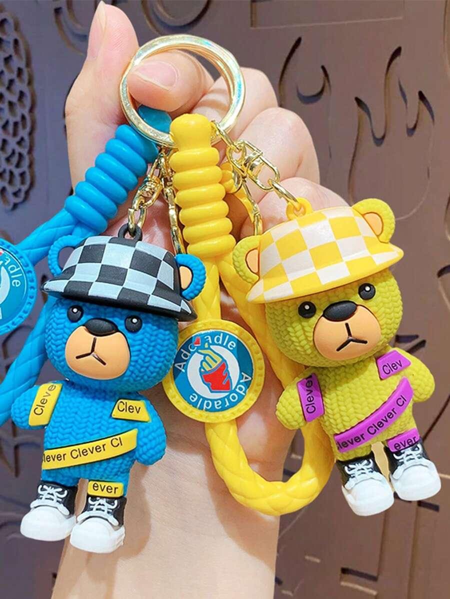 Cute Teddy 3D Keychain (12pcs Packet)