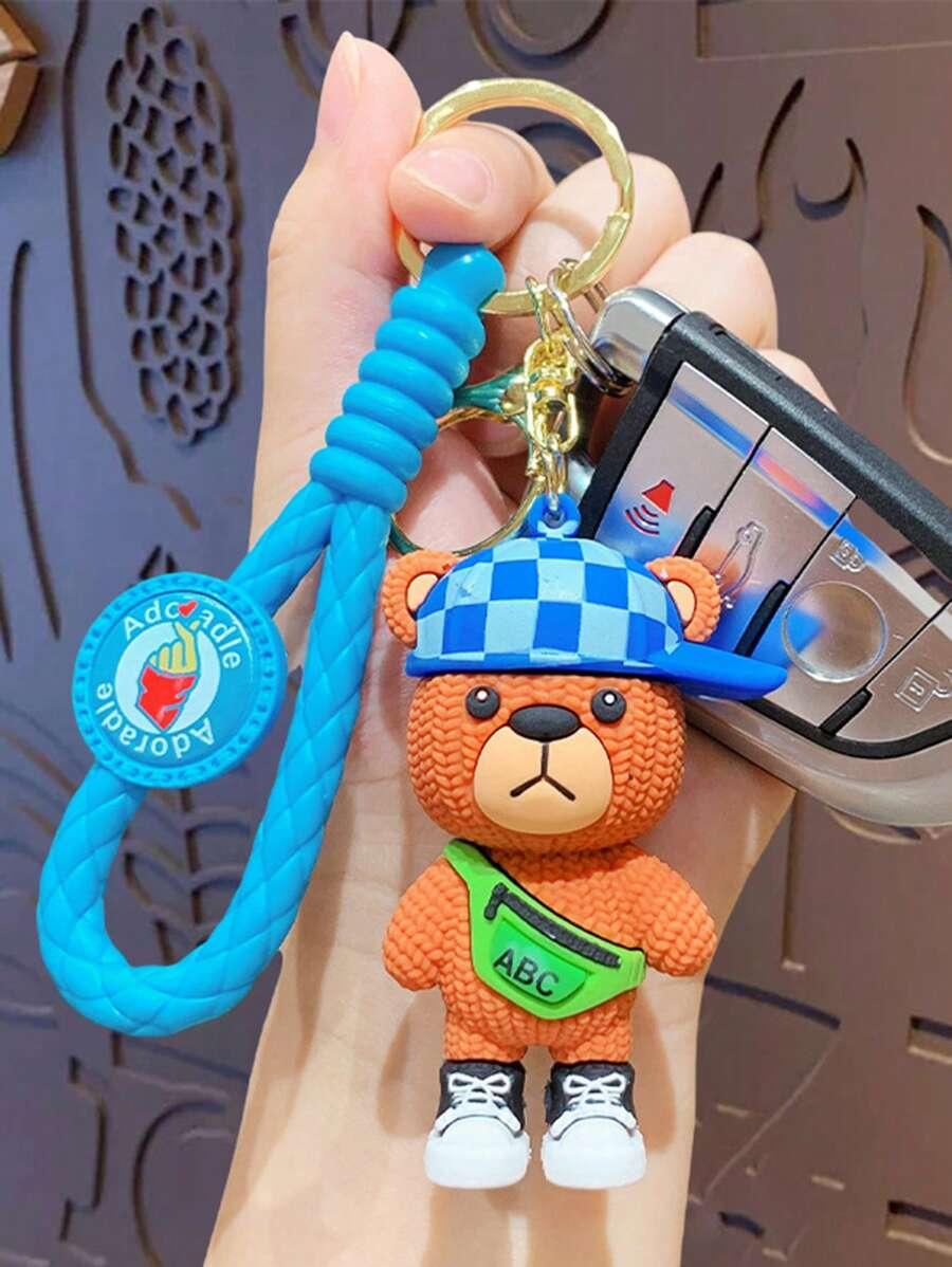 Cute Teddy 3D Keychain (12pcs Packet)