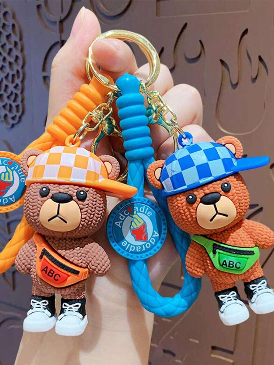 Cute Teddy 3D Keychain (12pcs Packet)