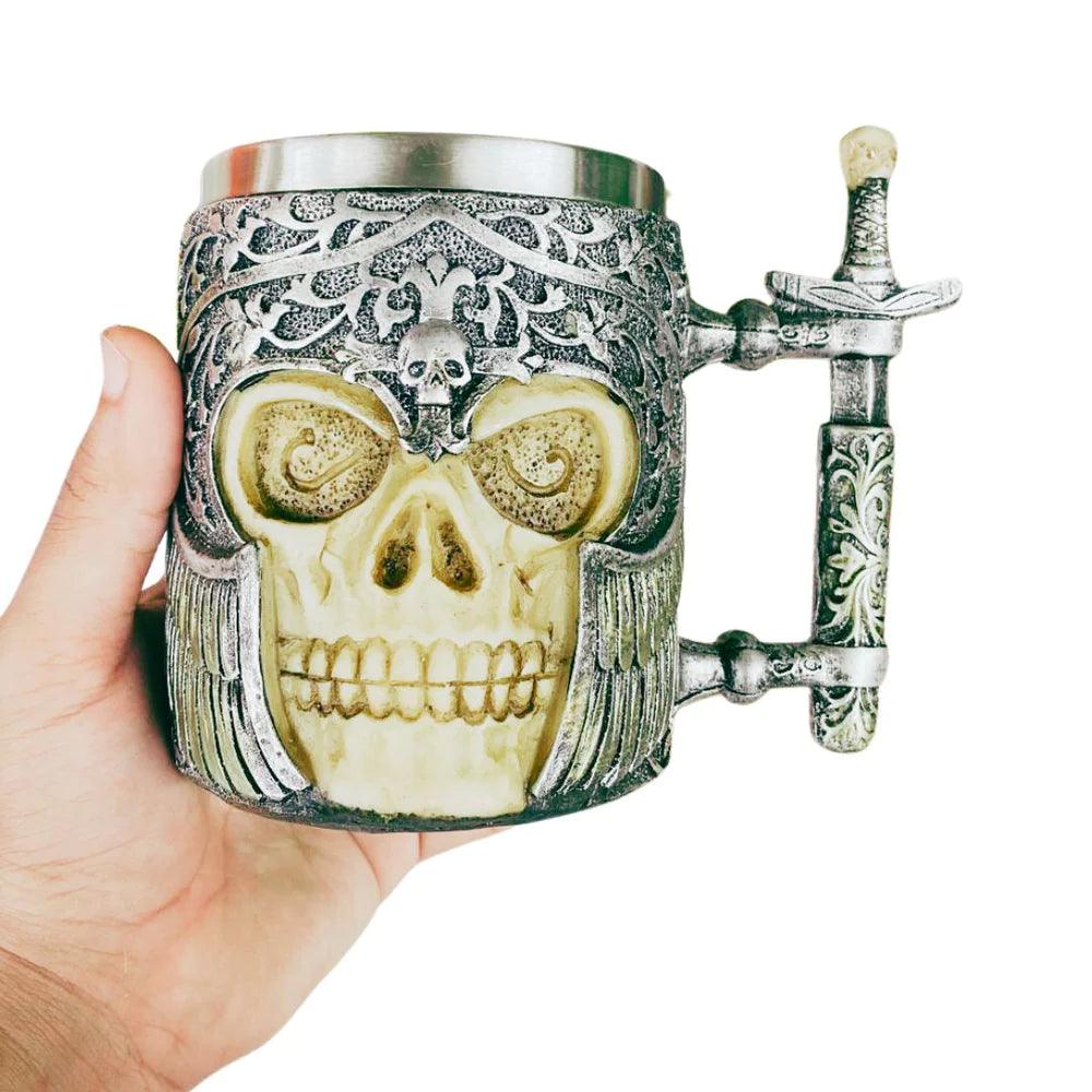 Exquisite Skull Mug 3D Stainless Steel Coffee Mug Tea Cup 400 ml