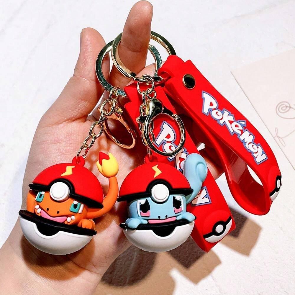 Pokémon with Pokeball Set 3D Keychain (12 Pcs Packet)