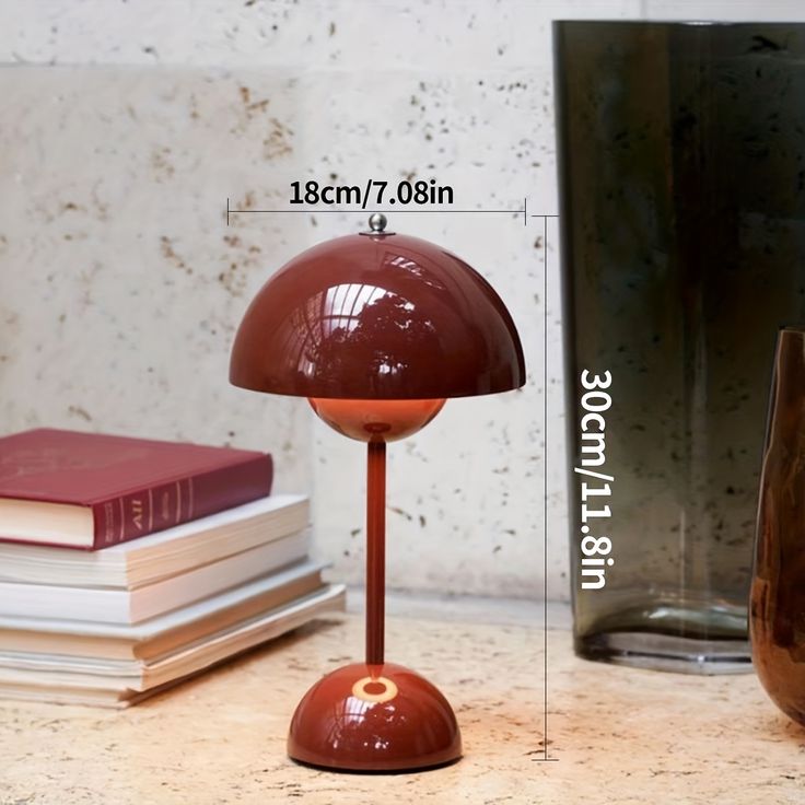 Rechargeable LED Table Lamp – Dimmable, Cordless Touch Lamp for Bedside, Desk & Home Decor | Brushed Metal Finish - Kalesh Monk