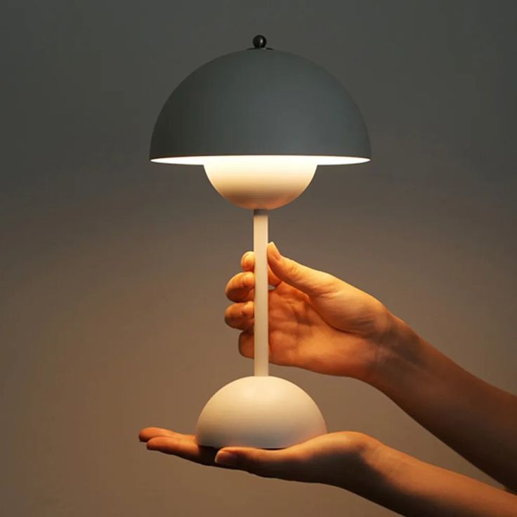 Rechargeable LED Table Lamp – Dimmable, Cordless Touch Lamp for Bedside, Desk & Home Decor | Brushed Metal Finish - Kalesh Monk
