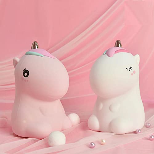 Unicorn Touch Rechargeable Colour Changing Silicone Lamp (Pink) - Kalesh Monk