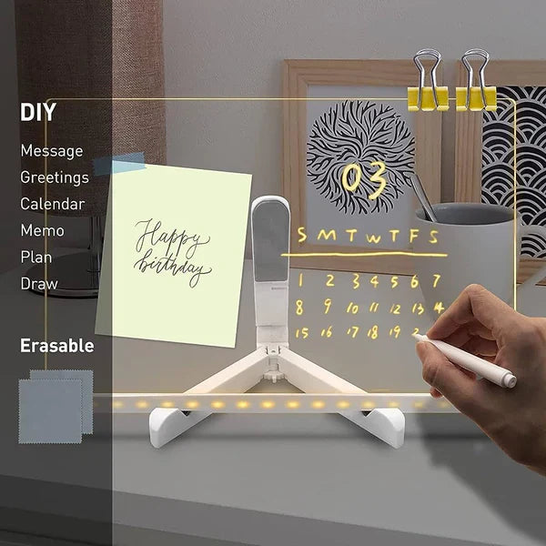 3D Acrylic Writing Board with Pen & Light - Kalesh Monk