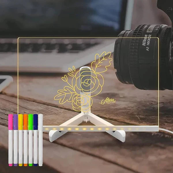 3D Acrylic Writing Board with Pen & Light - Kalesh Monk