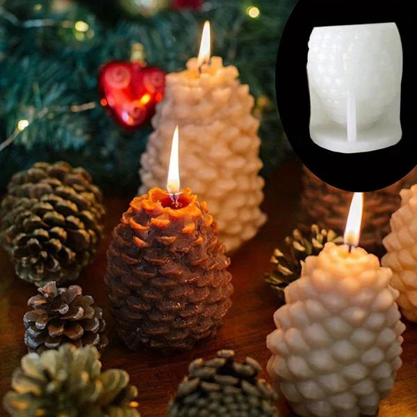 Pine Cone Candle - Pack of 3 - Kalesh Monk
