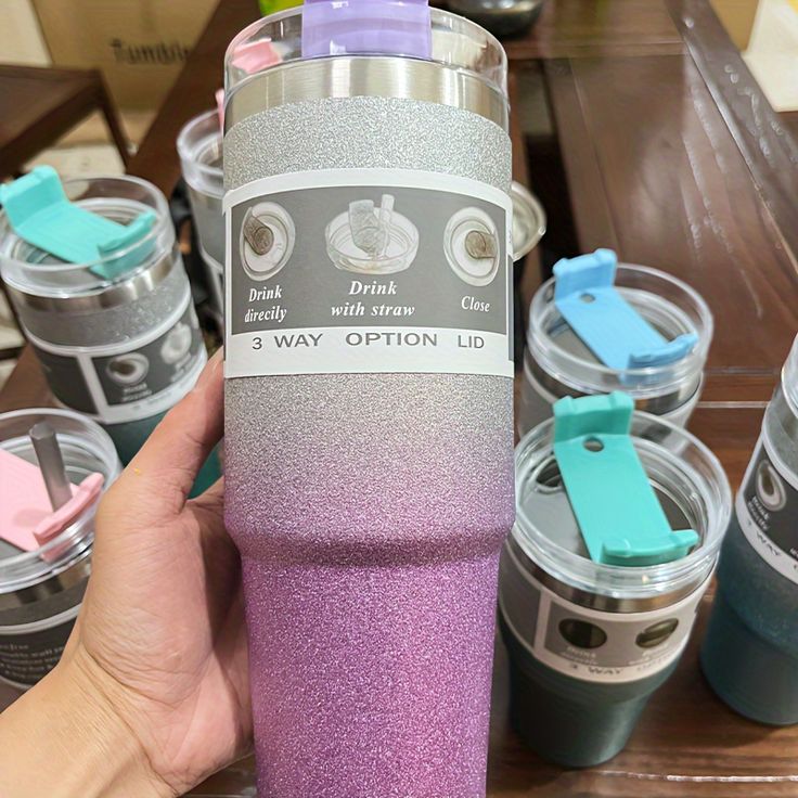 Stainless Steel Water Bottle 30oz, Diamond Painted Coffee Beer Mug, Straw Lid, Leakproof, Travel, Fitness, Sports - Kalesh Monk