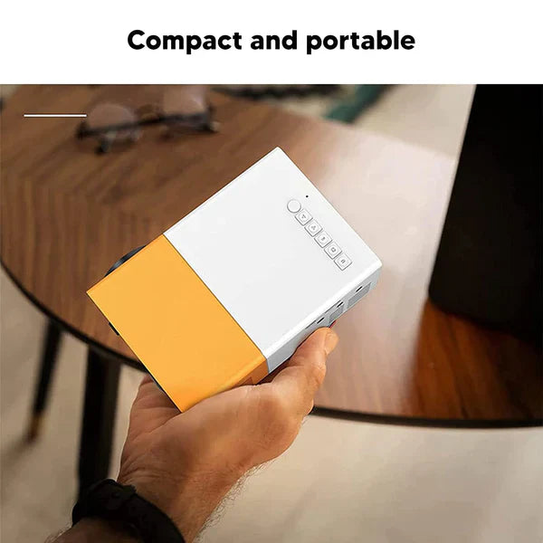 Mini Projector, Portable Projector, LED Projector with Remote Control, 1920 x1080P Video Projector with USB/HDMI/AV Interface Support - Kalesh Monk