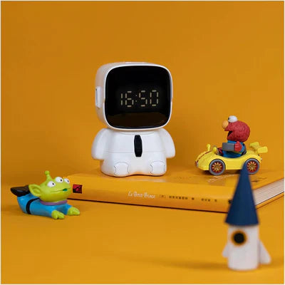 Astronaut Cute Emotions Digital Alarm Clock, Kids LED Electronic Clock Snooze Mode, Loud Volume Timer Clock For Children - Kalesh Monk