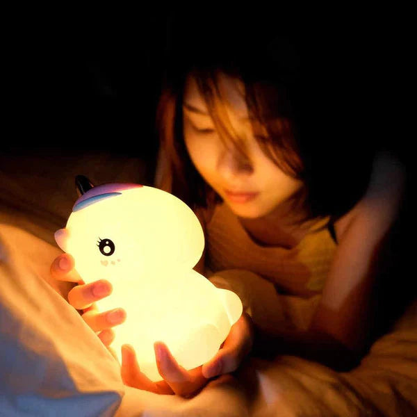 Unicorn Touch Rechargeable Colour Changing Silicone Lamp (Pink) - Kalesh Monk