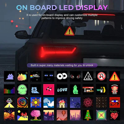 Smart Screen Display Frame, Car Rear Window LED Screen Light, Pattern Animation Scrolling Programmable LED Light , LED Screen, Portable Car Dashboard Screen , App control led Display Screen - Kalesh Monk
