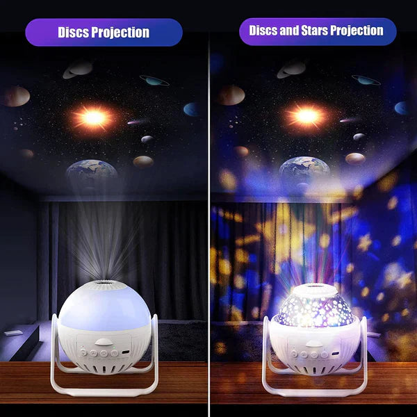 6 in 1 Galaxy Projector for Bedroom, Planetarium 360° Rotating Star Projector for Kids Room - Kalesh Monk