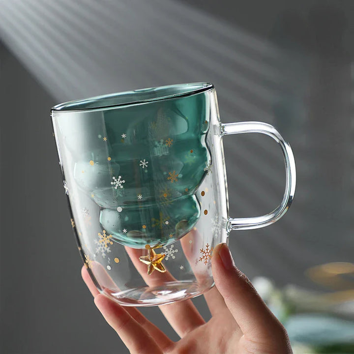 Christmas Wish Glass Cup Cute Coffee Mug Cartoon Christmas - Kalesh Monk