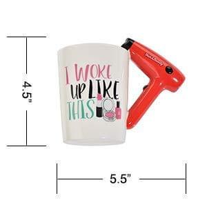 Beauty Series Coffee and Tea Ceramic Mug (Red, Hair Dryer)