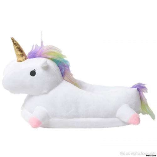 Cute Cartoon Unicorn Slippers, Fluffy Plush Warm Comfortable Lounge Shoes, Soft Cozy Plush House Shoes For Women - Kalesh Monk