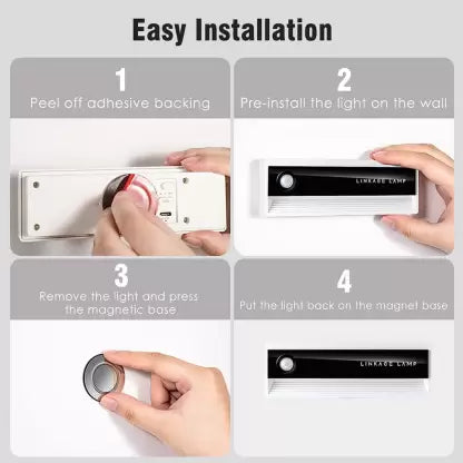 3Pcs Linkage Sensor Night Light, LED Motion Sensor Lights Night Lamp (5 cm, White)