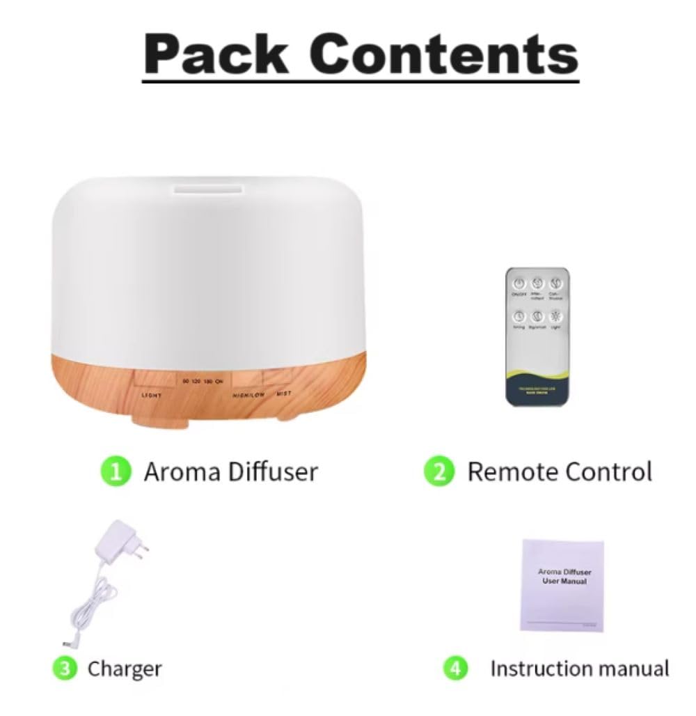 Essential Oil Diffuser for Home | Remote Operated 4 in 1 Ultrasonic Aromatherapy Oil Humidifier Vaporizer