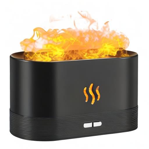 Flame Humidifier Fire Diffuser, Portable Noiseless Mist Air Aromatherapy Diffuser