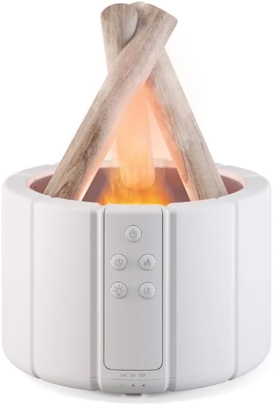 Campfire Ultrasonic Humidifier Aroma Diffuser Cold Oil LED Fogger Realistic Essential Lamp Maker