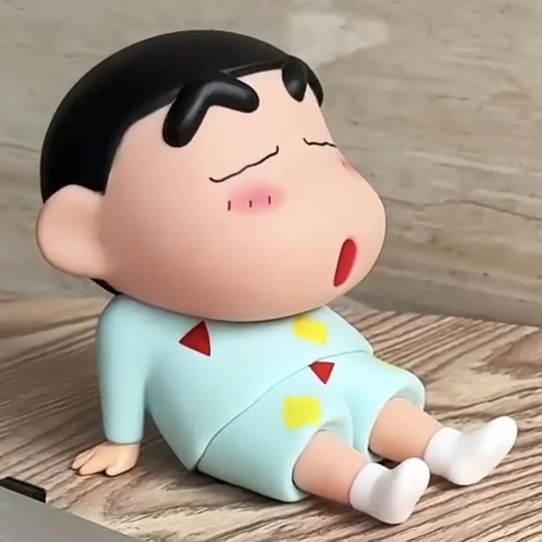 Sleepy ShinChan Mobile Holder | Sitting Figure Mobile Stand Set of 2