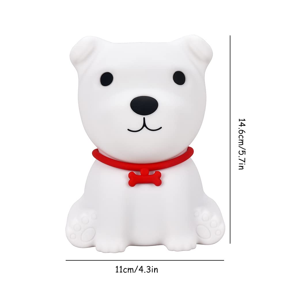 Cute Puppy Night Light Soft Silicone Lamp, Discolored USB Rechargeable Portable. - Kalesh Monk