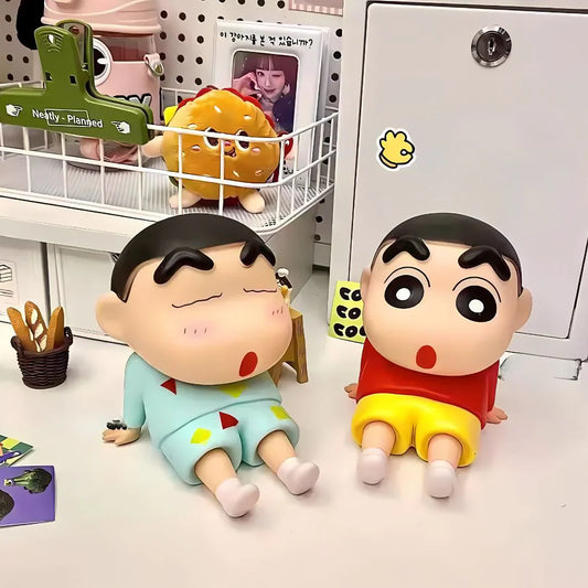 Sleepy ShinChan Mobile Holder | Sitting Figure Mobile Stand Set of 2