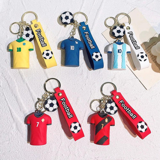 Footballers Jersey 5 Design set 3D Keychain (12 Pieces in Packet)