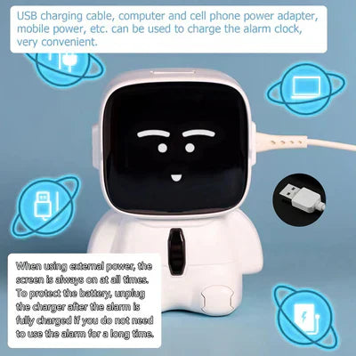 Astronaut Cute Emotions Digital Alarm Clock, Kids LED Electronic Clock Snooze Mode, Loud Volume Timer Clock For Children - Kalesh Monk