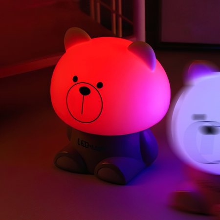Silicone Teddy Bear Rechargeable LED Night Lamp - Kalesh Monk