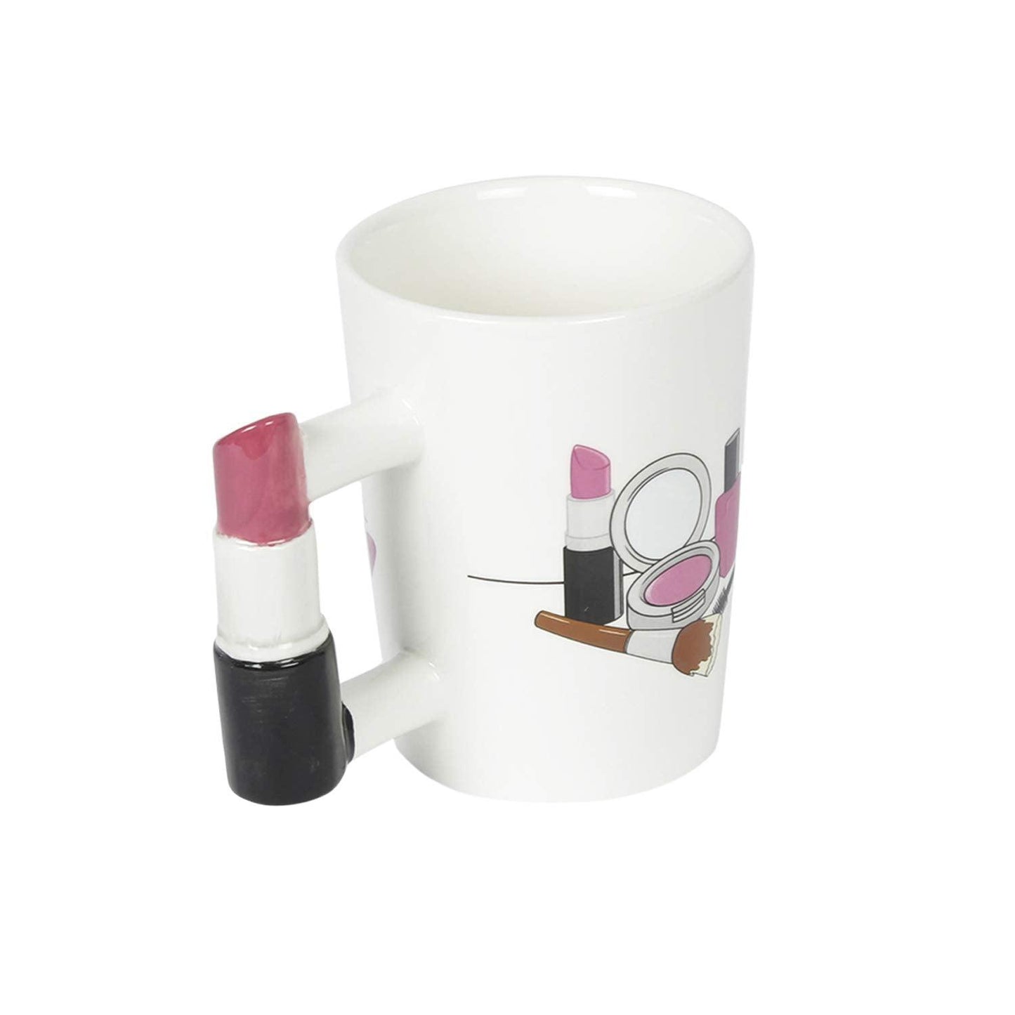 Coffee Mug Lipstick Handle Printed Ceramic Mug