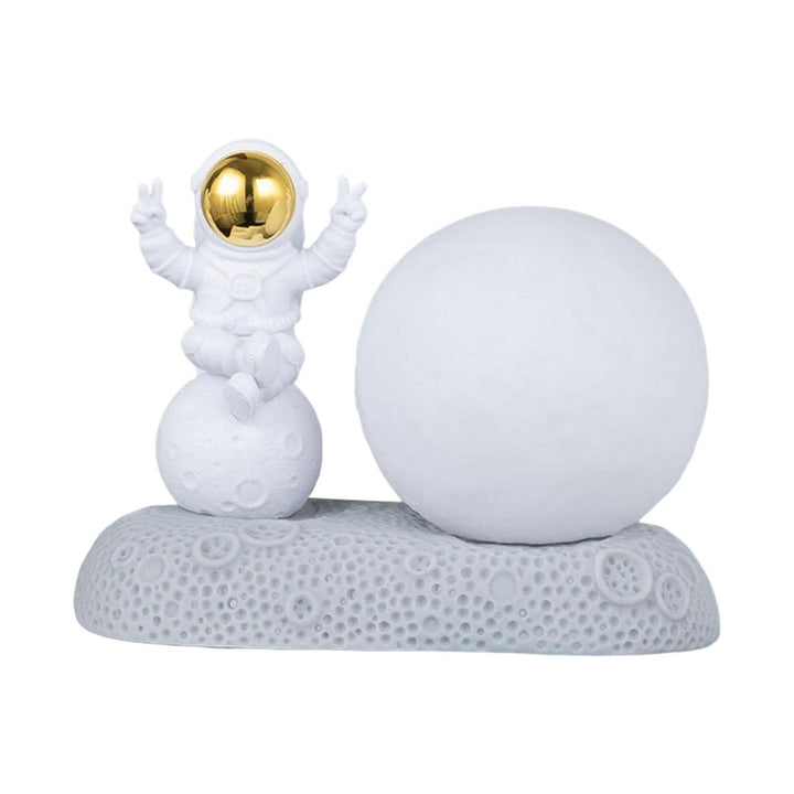 Universe Planet Astronaut Night Light Spaceman Sculpture Bedside Table Lamp Moon Spaceman Lamps for Home Bedroom Decor Kids Gift - Kalesh Monk