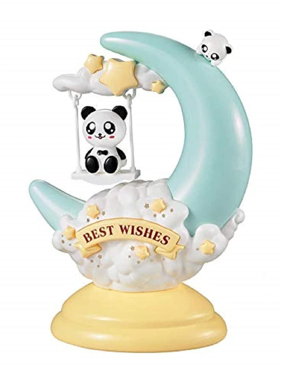 Moon Cartoon LED Soft Light Desk Table Lamp for Kids & Baby (Blue) - Kalesh Monk