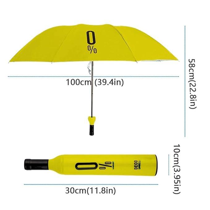 Wine Bottle Shape Mini Compact Foldable Umbrella