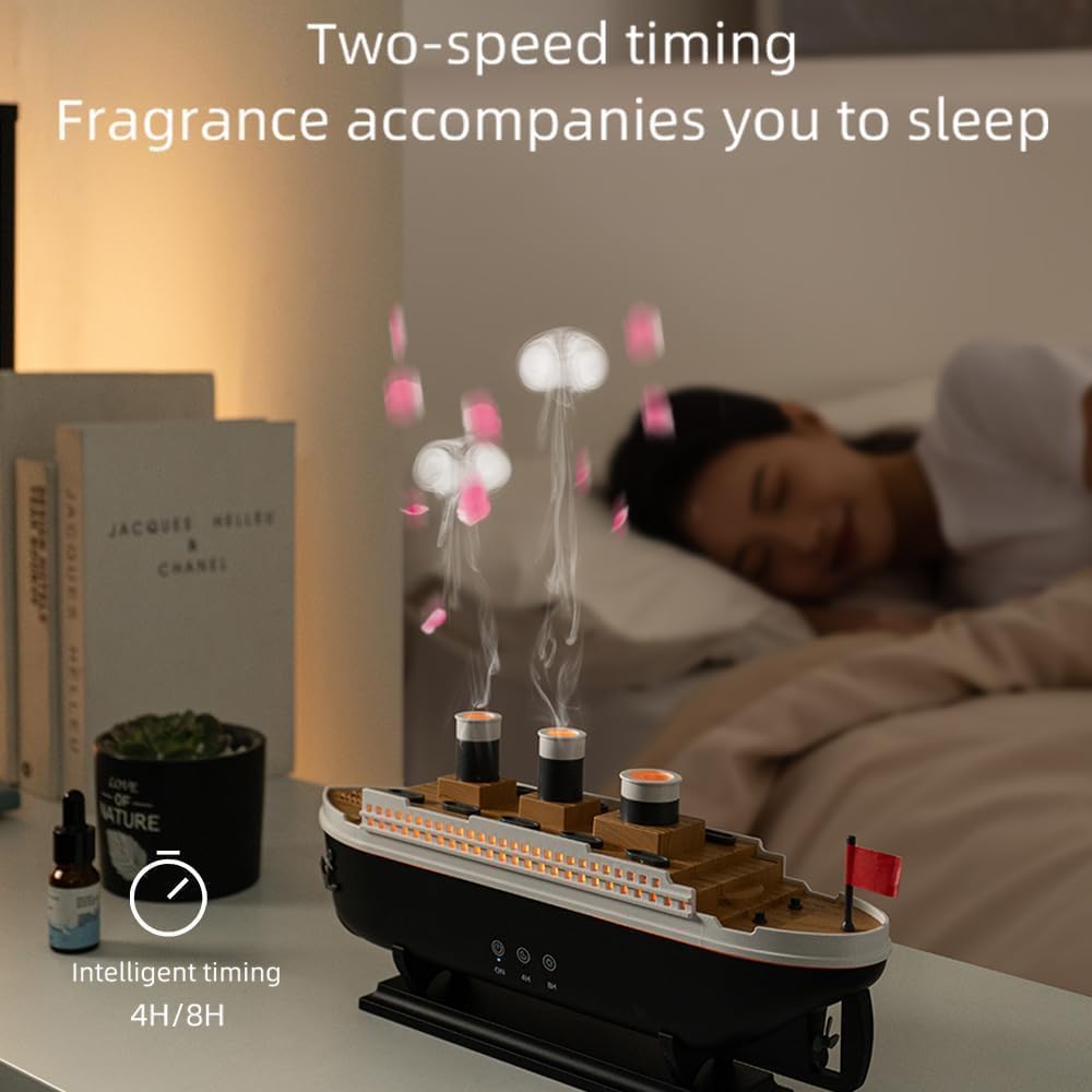 Plastic Titanic Steam Ship Design Humidifier Diffuser For Home