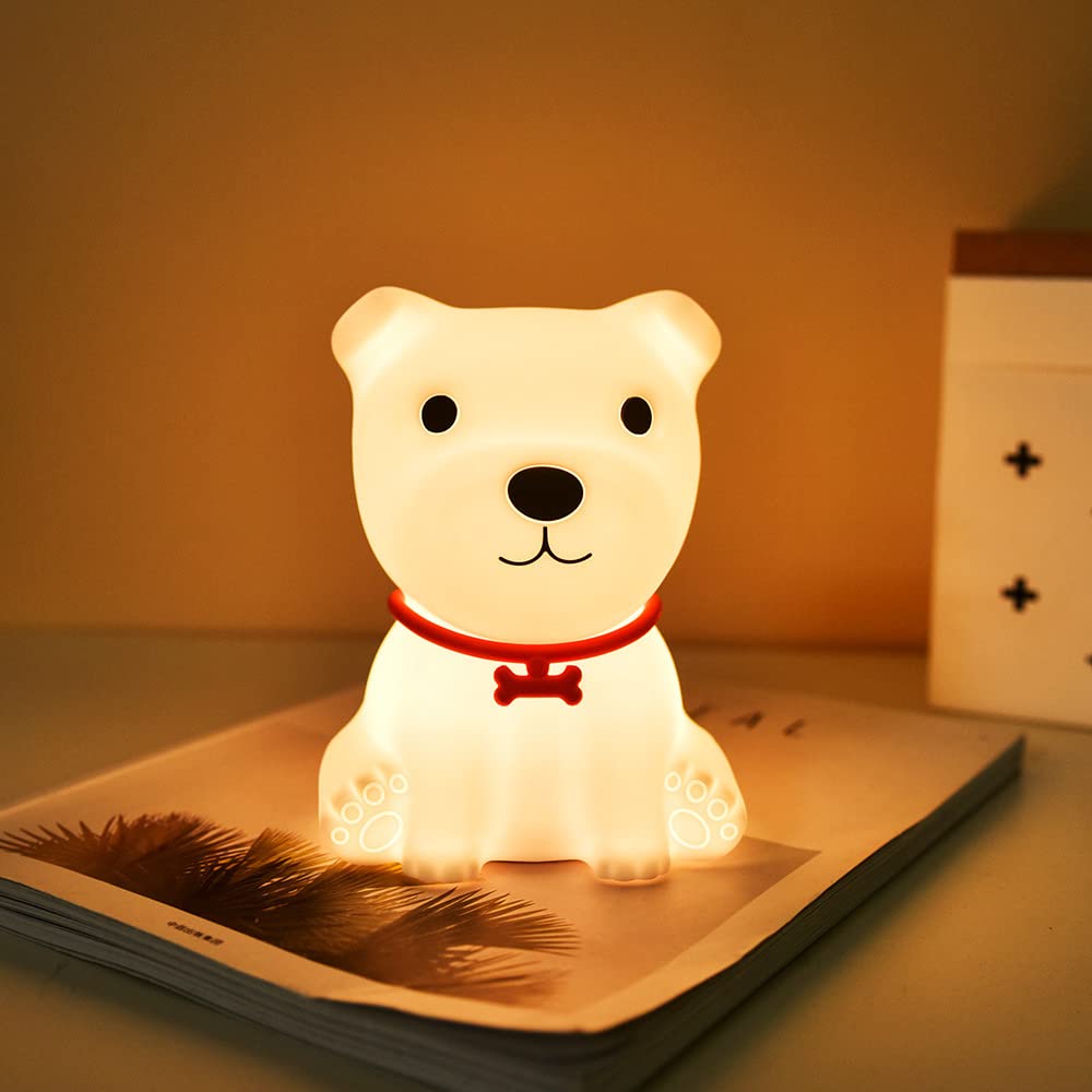 Cute Puppy Night Light Soft Silicone Lamp, Discolored USB Rechargeable Portable. - Kalesh Monk