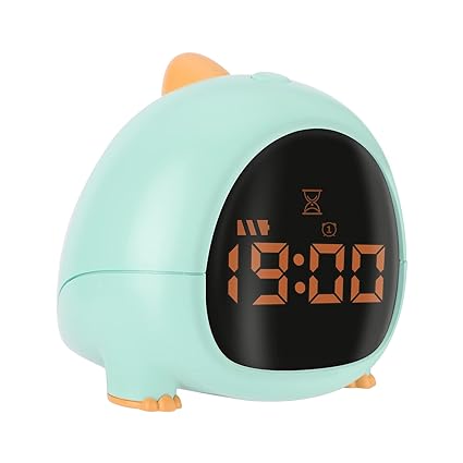 Cute Dinosaur Alarm Clock with USB Charging Port, 2 Alarms Loud LED Display, Snooze Function, Desk Clock Adjustable Ringtone Timed Reminder Dual Alarms, Snooze, Digital Display, Nap Timer, 8 Levels Adjustable Volume for Kids - Kalesh Monk