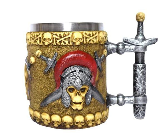 3D Pirates Skull Bone Stainless Steel Coffee Mug