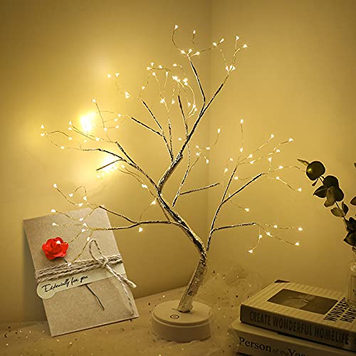 Tabletop Bonsai Tree Light LED Lights Battery/USB Operated Tree Lamp - Kalesh Monk