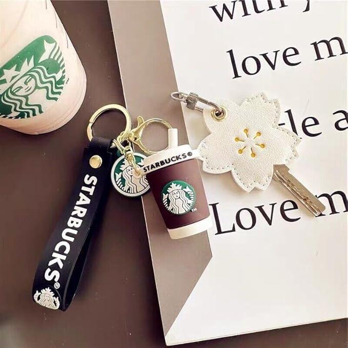 Starbucks Brown Glass 3D Keychain  (12 Pieces in Packet)