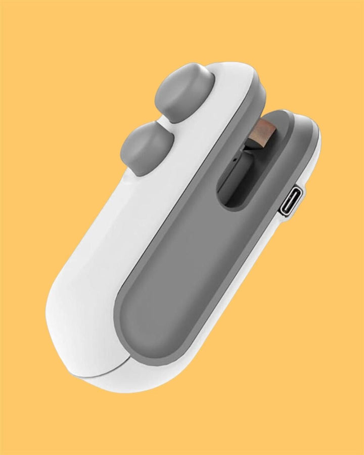 Portable Mini Sealing Machine 2 in 1 USB Rechargeable Magnetic Bag Sealer Heat Seal with Cutter - Kalesh Monk