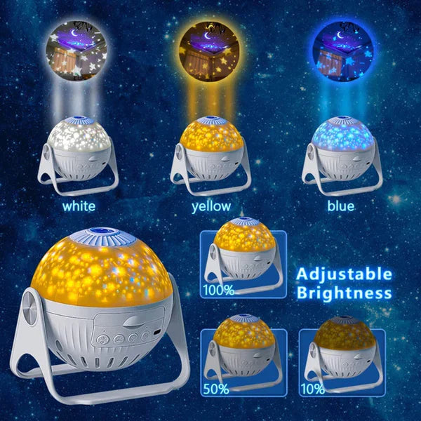 6 in 1 Galaxy Projector for Bedroom, Planetarium 360° Rotating Star Projector for Kids Room - Kalesh Monk