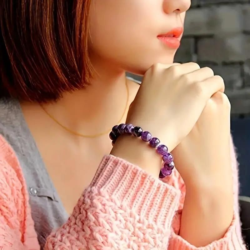 Stretchable Handmade Natural Crystal Stone Bracelet(Pack Of 2) - Kalesh Monk