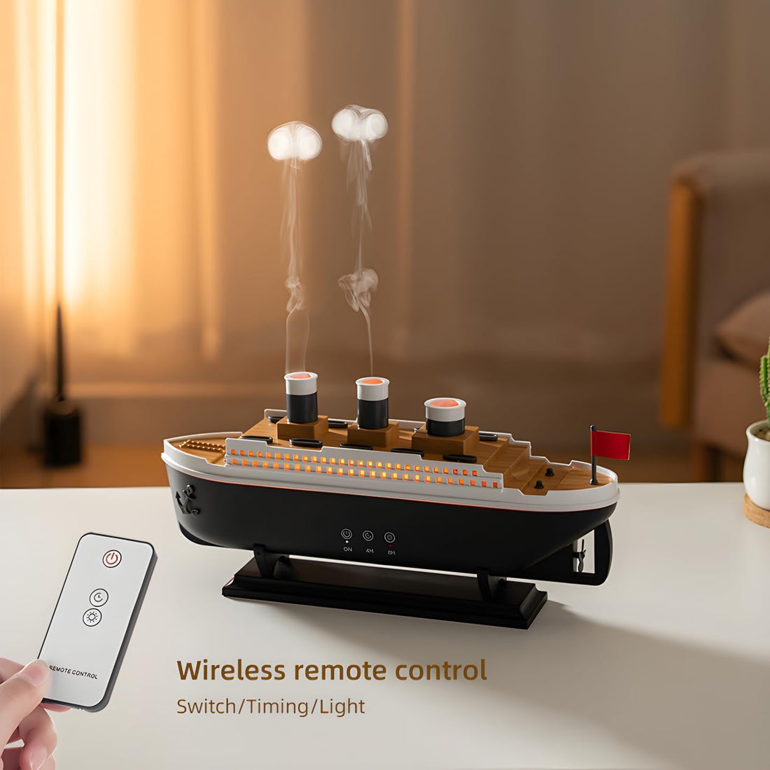 Plastic Titanic Steam Ship Design Humidifier Diffuser For Home