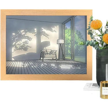 3D LED Light Up Wall Art Light Painting Luminous Light Painting for Wall Decor 23*16*5 cm - Kalesh Monk
