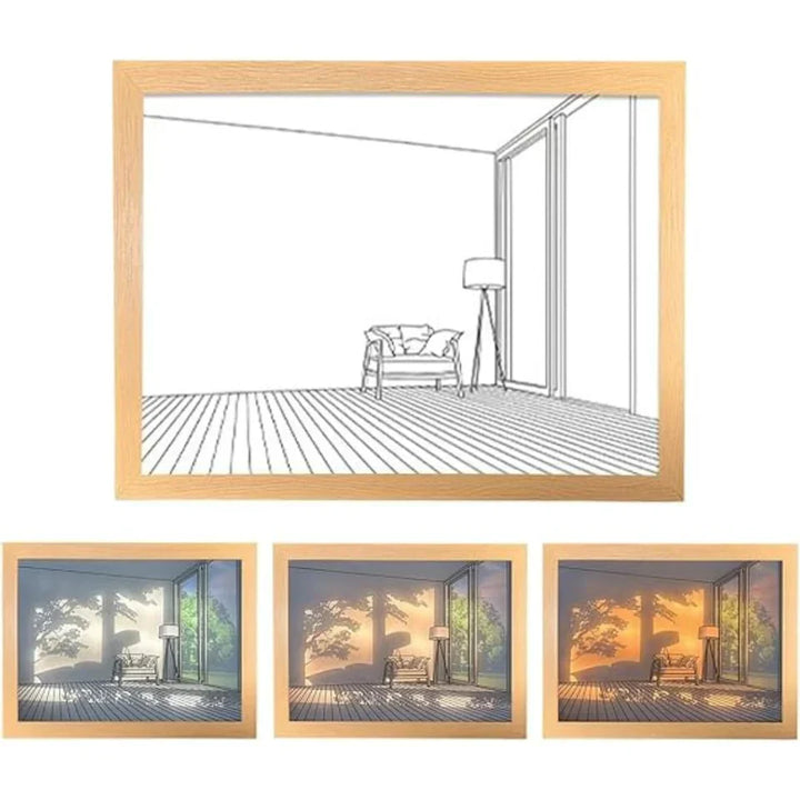3D LED Light Up Wall Art Light Painting Luminous Light Painting for Wall Decor 23*16*5 cm - Kalesh Monk
