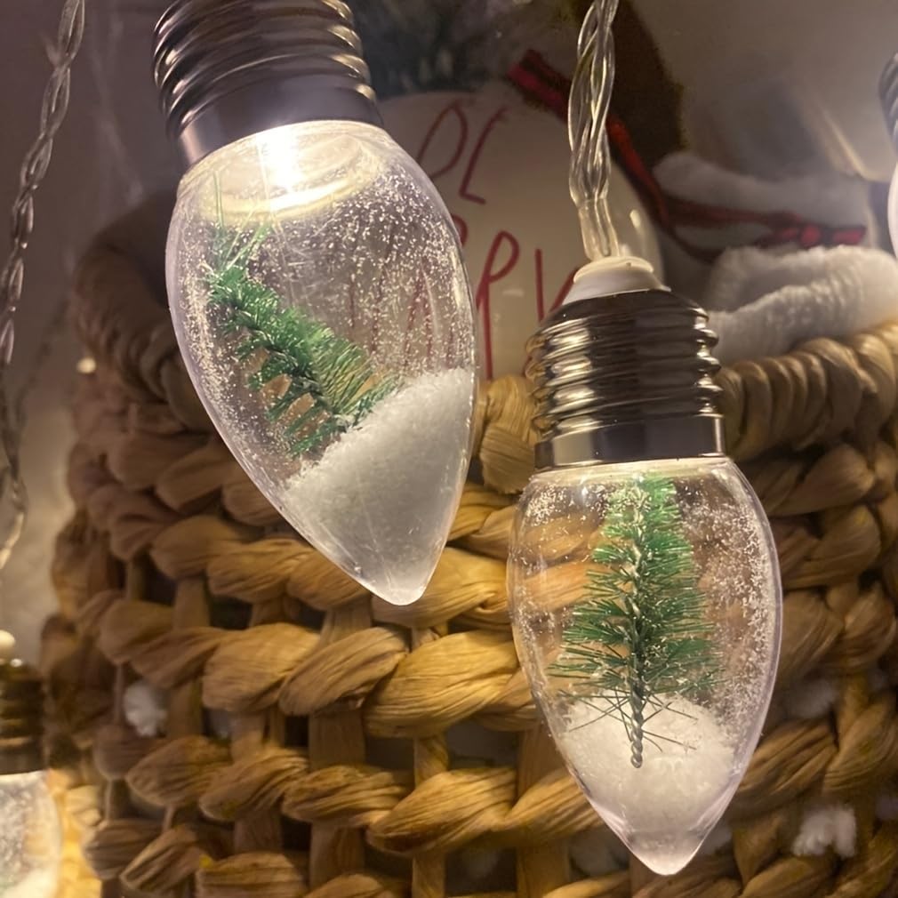 Christmas Tree Snow Globe Tree String Lights